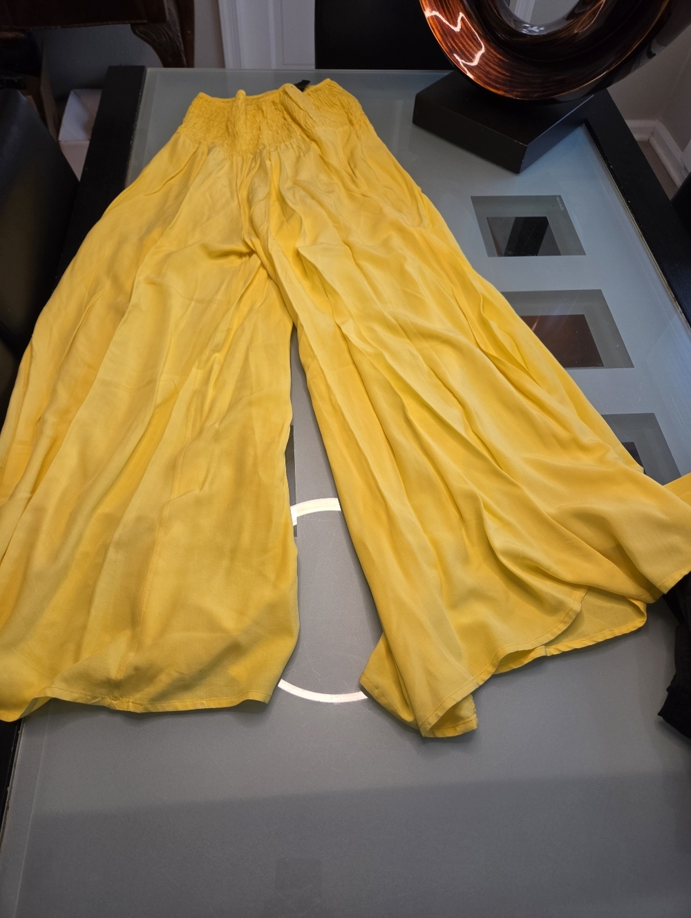 Venti6 Wide Leg Pants in Yellow